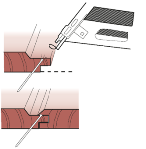 Opastus piilokiinnityksen tekemisestä.